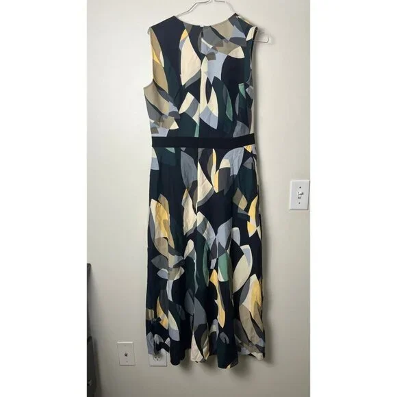 LAFAYETTE 148 GEOMETRIC PRINT MAXI DRESS 4 - Picture 5 of 5